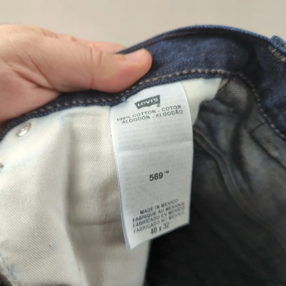 Levis Jeans Mens 40x32‎ Blue 569 Loose Baggy Relaxed Flap Pocket Casual